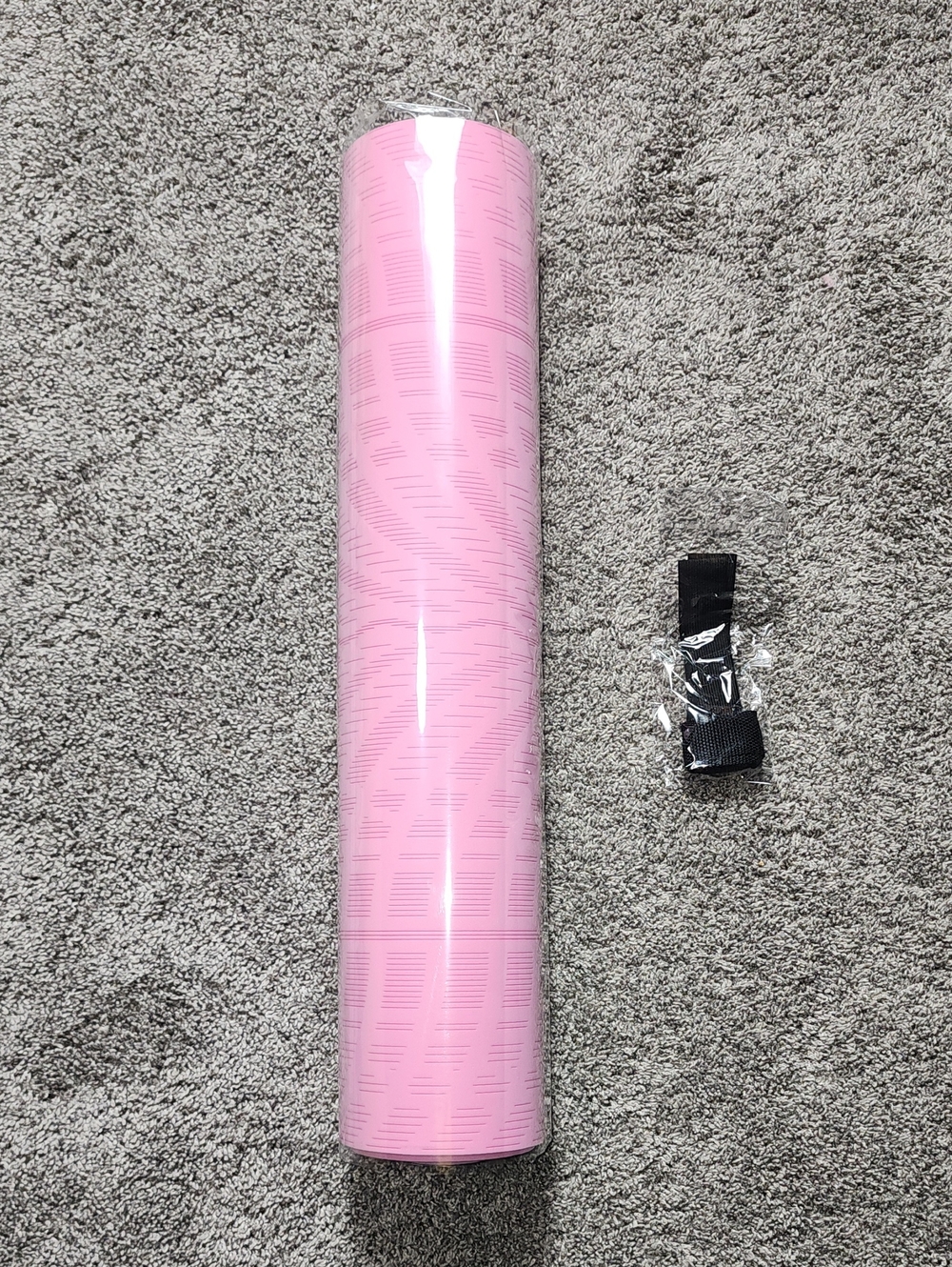 Lollipop 6mm Thick Yoga Mat 72" x 23" Pink Gray New